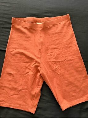 H&M Women’s Rust Orange Knit Bike Shorts